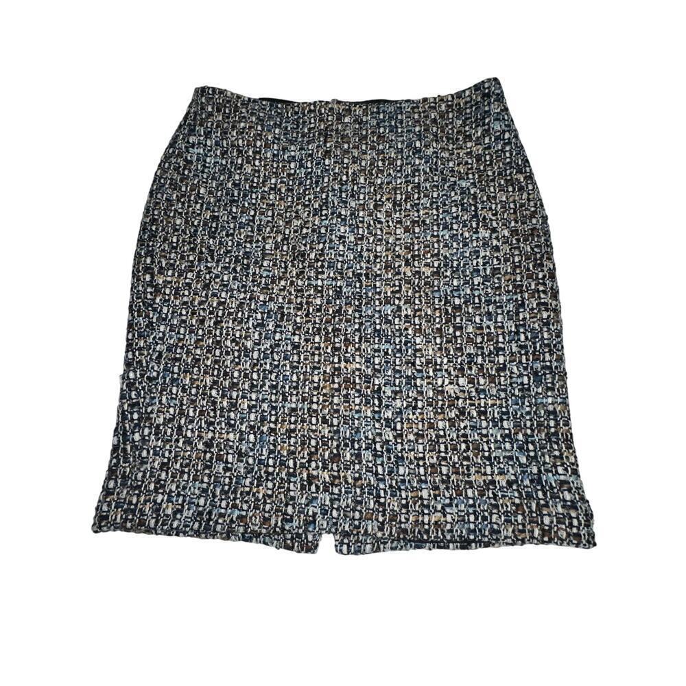 Talbots Tweed Skirt Straight Short Lined Back Zip 10P Chic Office Work Brunch